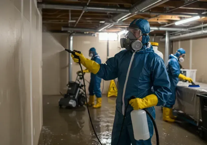 Basement Sanitization and Antimicrobial Treatment process in Eden Prairie, MN